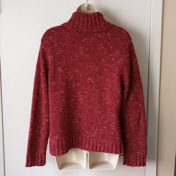 *50off3* Charter Club Shawl-Collar Short Cardigan L Heathered Red-Orange - Picture 2 of 3